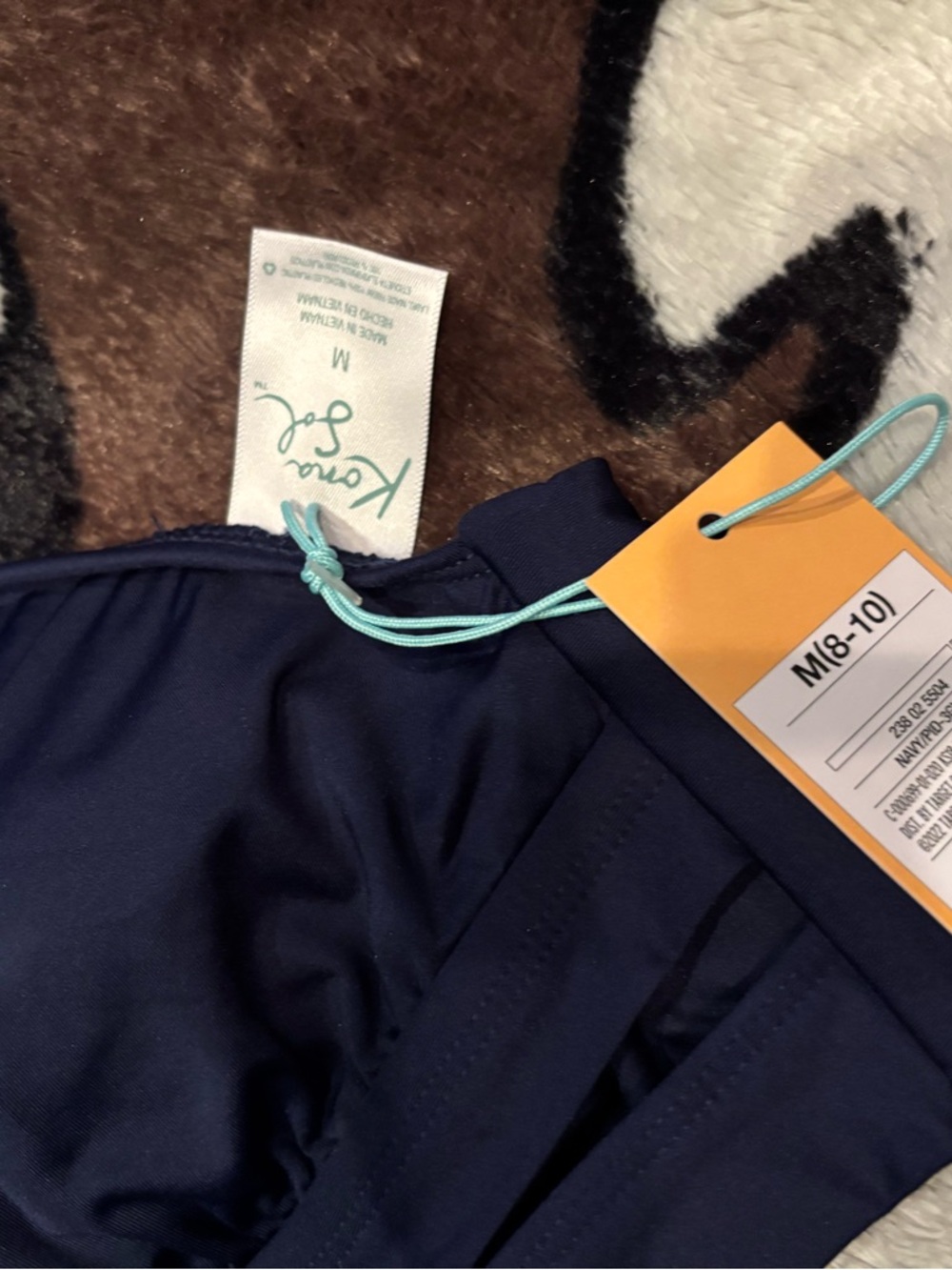 Navy Triangle swim top - Picture 2 of 2